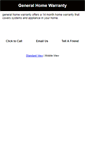 Mobile Screenshot of generalhomewarranty.us